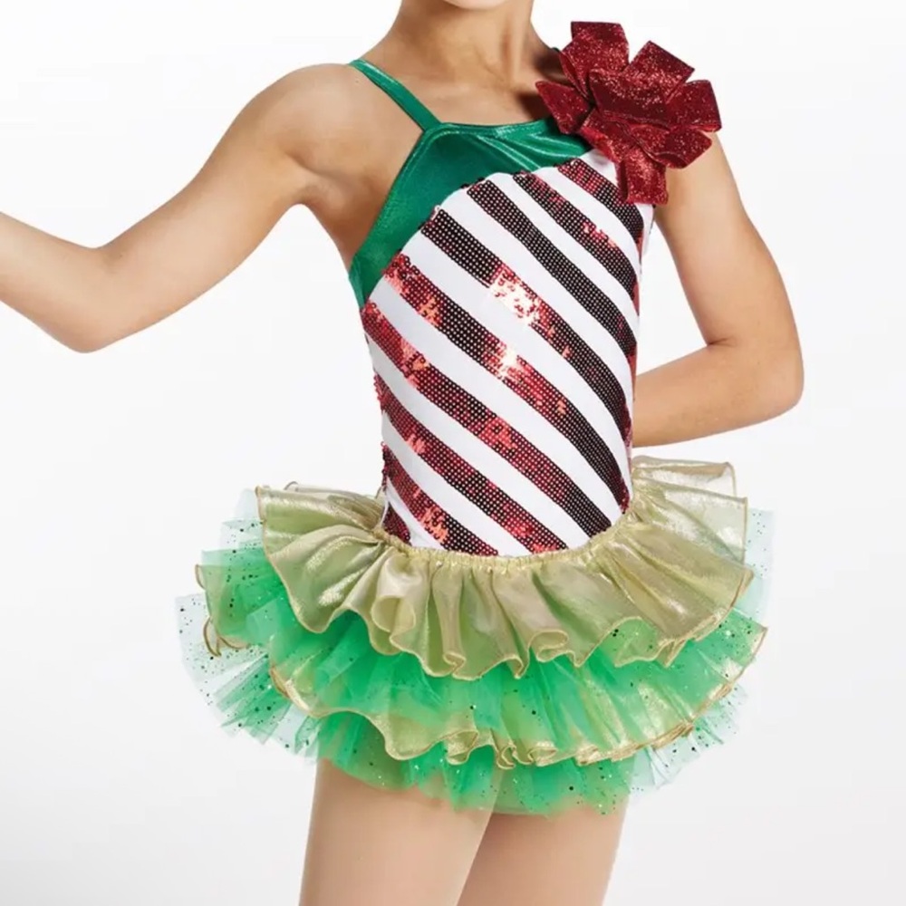 WEISSMAN EUC Christmas Candy Cane 10292 Tutu Ballet Recital Costume